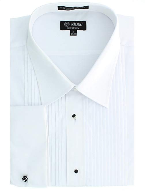 Milani Men's Tuxedo Shirt with French Cuffs