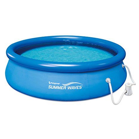 Summer Waves 10 Ft. Quick Set Inflatable Above Ground Pool with Filter Pump