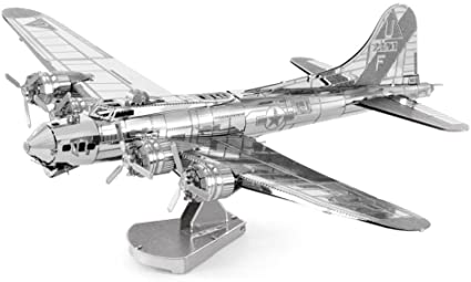 Metal Earth Fascinations MMS091 502489 Boeing B-17 Flying Fortress Construction Toy 2 Metal Board (Ages 14