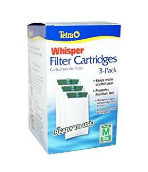 Tetra Whisper Filter Cartridges 3-Pack, Medium (Internal 2-10 gal / Power Filters 5-15 gal)