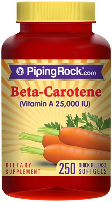 Beta Carotene (Vitamin A 25,000 IU) 250 Softgels