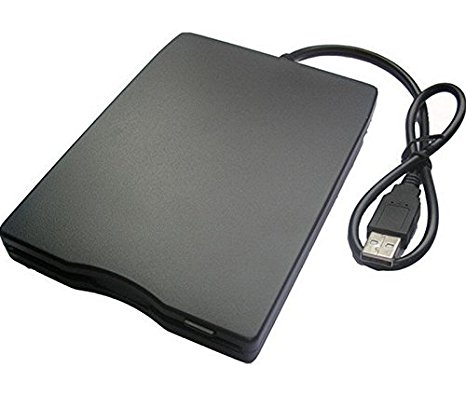 Luniquz 3.5 inch Portable USB 2.0 External Floppy Disk Drive for PC Windows 98/ME/2000/XP/Vista/Windows 7&8/MAC OS8.6,No Need to Install Drive with CD,Plug and Play - Black