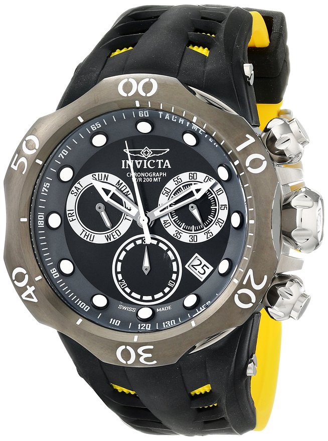 Invicta Men's 16996 Venom Analog Display Swiss Quartz Yellow Watch