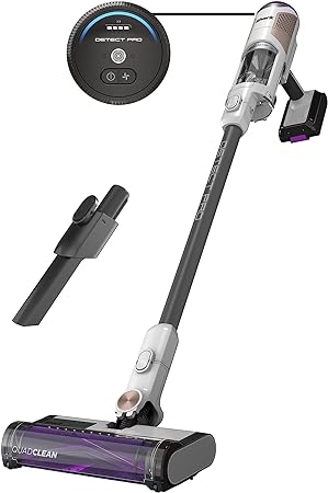 Shark IW1111 Detect Pro Cordless Stick HEPA Filter, QuadClean Multi-Surface Brushroll, Lightweight Vacuum, Includes 8" Crevice Tool, Up to 40-Minute Runtime, Dark Grey