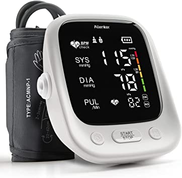 Blood Pressure Machine Automatic Digital Upper Arm Blood Pressure Monitors for Home Use BP Monitor Cuff - Large LED Display - Pulse Rate Monitoring Meter