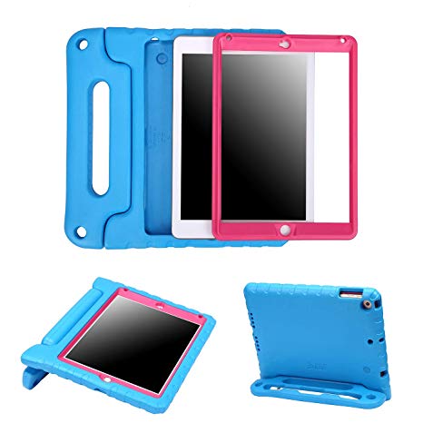 HDE Case for iPad 9.7-inch 2018 / 2017 Kids Shockproof Bumper Hard Cover Handle Stand with Built in Screen Protector for New Apple Education iPad 9.7 Inch (6th Gen)/5th Generation iPad 9.7