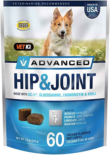 VETIQ Maximum Strength Hip and Joint Supplement for Dogs, Chicken Flavored Soft Chews