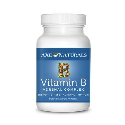 Dr. Axe- VITAMIN B ADRENAL COMPLEX- Boost Energy, Fight Stress, For Hormonal, Adrenal, Thyroid, & Brain Health- With Vitamin B1 Thiamine, B2 Riboflavin, B3, B5, B6, B7 Biotin, B9, B12- 60 Capsules