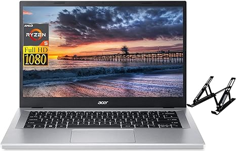 acer 2023 Newest Aspire 3 Business Laptop, 14" FHD Display, AMD Ryzen 5 7520U up to 4.3GHz, 16GB DDR5 RAM, 512GB SSD, AMD Radeon Graphics, Wi-Fi, Bluetooth, Windows 11 Home, with Laptop Stand