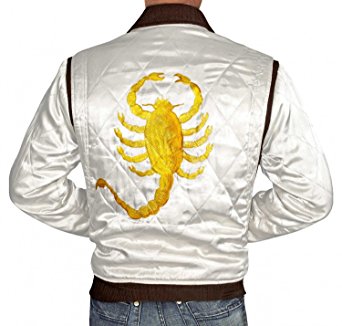 Drive Jacket - White Satin Mens Quilted Jacket ►BEST SELLER◄