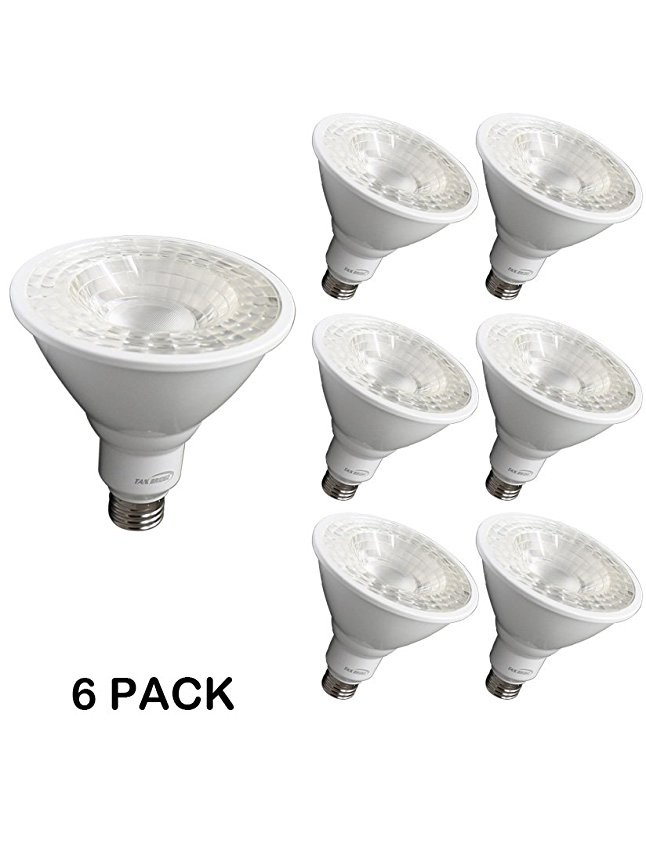 Led Bulbs Par 38,18 W(150 W Equivalent),5000 K (Crystal White Glow),Flood Light,E26 Medium Base, Energy Star, Pack of 6 (18W)