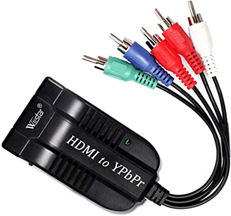 HDMI to YPbPr Component RGB Plus R/L Audio Converter V1.3 Support up to 1080P@60Hz Output Resolution Adjustable 2 Channel LPCM HDMI Audio Extractor for HDTV PS3 PS4 HDVD Player Wii Xbox etc
