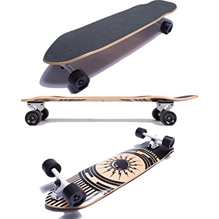 Magneto Longboard - Bamboo & Fiberglass, Maple, Carbon Fiber Longboards for Cruising, Carving, Sliding and Dancing