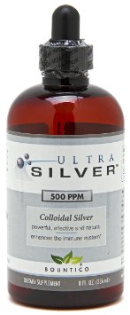 Ultra Silver Colloidal Silver 500 PPM - 8 Oz