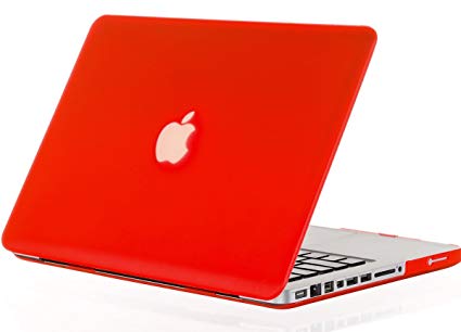MacBook Pro 13.3 inch Case A1278 Older Verision, Kuzy Rubberized Matte Cover Hard Shell Case for MacBook Pro 13 inch with CD-ROM Release 2012-2008 - Red