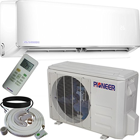 Pioneer Air Conditioner Inverter  Ductless Wall Mount Mini Split System Air Conditioner & Heat Pump Full Set, 36000 BTU 230V