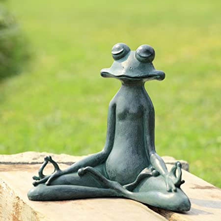 SPI Home 50793 Contented Yoga Frog Garden Sculpture