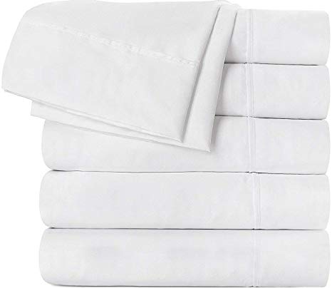 Utopia Bedding Flat Sheet 24 Pack (King, White) Brushed Microfiber - Soft, Breathable, Iron Easy, Wrinkle, Fade Stain Resistant - Hotel Quality