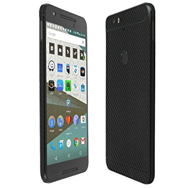 Skinomi TechSkin - Huawei Nexus 6P Screen Protector [2015]   Carbon Fiber Full Body Skin / Front & Back Wrap Clear Film / Ultra HD and Anti-Bubble Invisible Shield