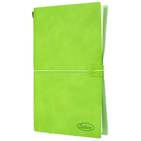 Leather Notebook Cobee Vintage Refillable Pages Personalized Traveler’s Notebook (green)