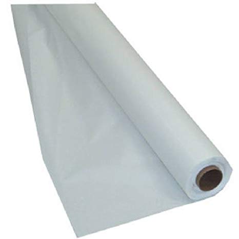 Creative Converting 783272 Plastic Table Cover Banquet Roll 40" x 250' White