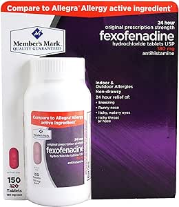 Member's Mark 180 mg Fexofenadine (150 Count)