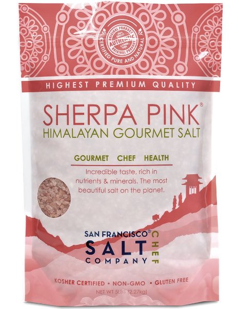 Sherpa Pink Gourmet Himalayan Salt 5lbs Medium Grain Incredible Taste Rich in Nutrients and Minerals To Improve Your Health Add To Your Cart Today