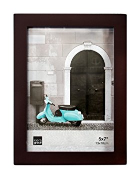 Kiera Grace Contempo Wood Picture Frame, 5 by 7-Inch, Espresso