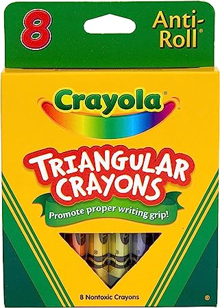 Crayola Crayons, Large Triangular, 8-Count, School and Craft Supplies, Gift for Boys and Girls, Kids, Ages 3,4, 5, 6 and Up, Holiday Toys, Stocking , Arts and Crafts, Gifting