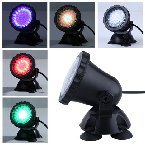 Amzdeal  Underwater Aquarium Submersible Spotlight Landscape Led Light Lamp