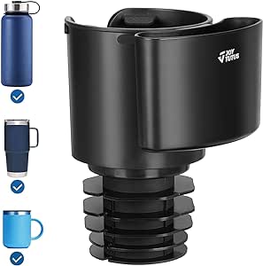 JOYTUTUS Cup Holder Extender for Car with Phone Holder, 2 in 1 Cup Holder Expander for Car, Universal Car Cup Holder Fit for Yeti, Hydro Flasks, Stanley 32/40oz, Other Bottles in 3.4"-3.8"