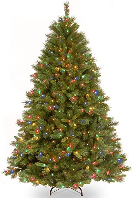 National Tree Company Pre-lit Artificial Christmas Tree | Includes Pre-strung Multi-Color Lights and Stand | Winchester Pine - 7.5 ft