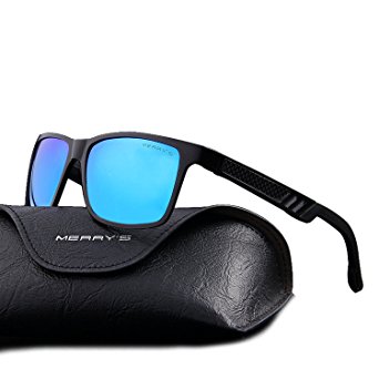 MERRY'S 2016 Retro Aluminum Frame Driving Polarized Sunglasses For Men Women S8571