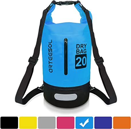 arteesol Floating Waterproof Dry Bag Backpack with Double Shoulder Strap Lightweight Dry Sack for Kayaking, Rafting, Boating, Swimming, Camping, Hiking, Beach, Fishing, Skiing