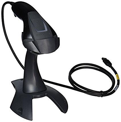 Honeywell 1400G Voyager Linear/Area-Imaging Scanner with USB Host Interface, 1D Rigid Present Stand, 4.0/5.5 VDC, 400 mA, Black