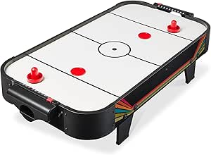 Best Choice Products 40in Portable Tabletop Air Hockey Arcade Table for Game Room w/ 100V Motor, Electric Fan, 2 Strikers, 2 Pucks