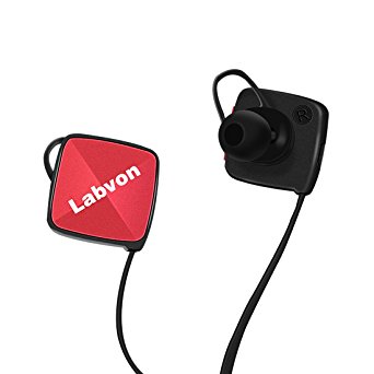 Labvon V4.2 Bluetooth Headphones, M3 Wireless, in-Ear, Sweat-proof, dust-proof and anti-skid Earphones, Noise Cancelling Headsets with Mic, for running, hiking, jogging,driving and so on , Black