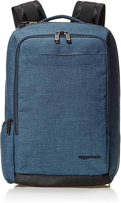 AmazonBasics Slim Carry On Travel Backpack, Green - Overnight