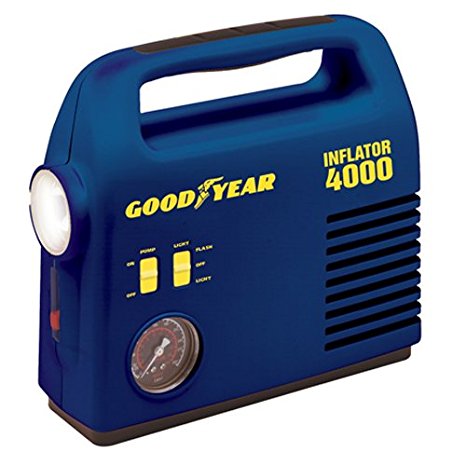 Goodyear i4000 12-Volt Tire Inflator with 4-Way Emergency Light