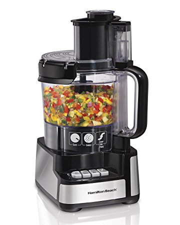 Hamilton Beach 70725 12-Cup Stack and Snap Food Processor