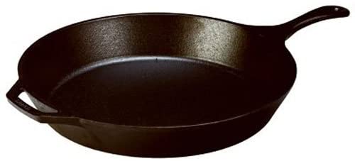 Lodge 33.66 cm / 13.25 inch Pre-Seasoned Cast Iron Round Skillet / Frying Pan