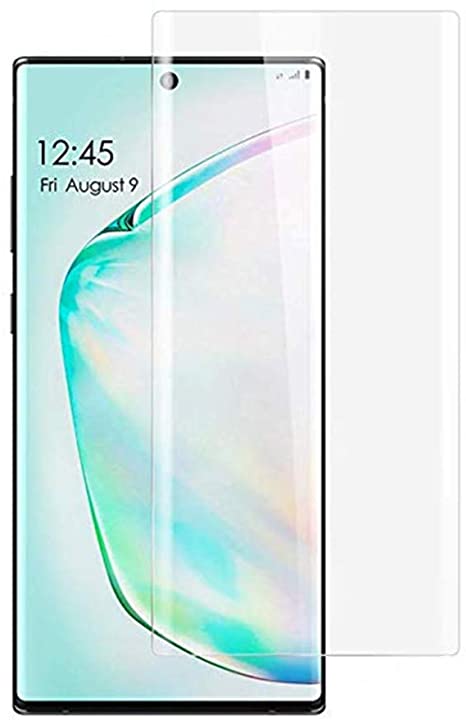 [2-Pack] Samsung Galaxy Note 10  /Note 10 Plus Tempered Glass Screen Protector, Anti-Scratch, Bubble Free and Case Friendly, 3D Curved Edge Compatible Note 10  /Note 10 Plus