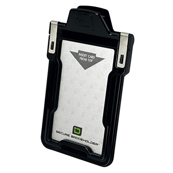 Identity Stronghold Secure Badge Holder Classic, Black (IDSH1004-001B-blk)