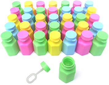 Sunflower Day Mini Bubbles Party Favors for Kids - 36 Pack Bulk Pastel Neon Kids Bubbles Party Favors