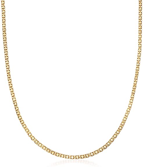 Ross-Simons Italian 14kt Yellow Gold Bismark-Link Necklace For Women 16-20 Inch Made in Italy