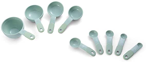 KitchenAid Classic Measuring Cups and Spoons, Set of 9, Pistachio