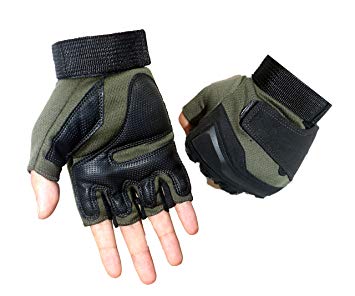 Campstoor Tactical Half Finger Gloves for Cycling Motorcycle Workout Hiking Camping Powersports Airsoft Paintball