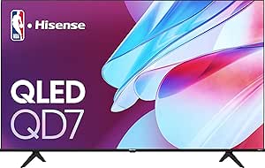 Hisense 75-Inch Class QD7 Series QLED 4K UHD Google Smart TV (75QD7N, 2024 Model) - QLED, Native 144Hz, Motion Rate 240, Direct Full Array, Game Mode Pro, Alexa Compatibility