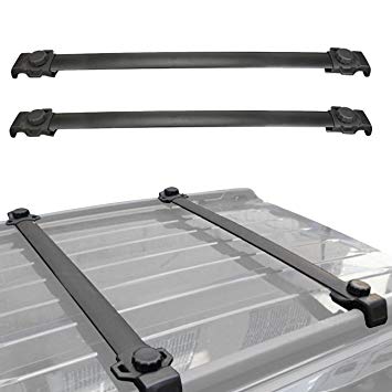 ALAVENTE Roof Rack Cross Bars System Compatible for Jeep Patriot 2007-2017 with Vertical Side Bars