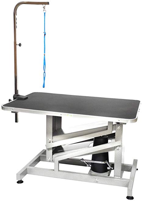 Go Pet Club 36 in. Pet Dog Z-Lift Hydraulic Grooming Professional Table with Arm